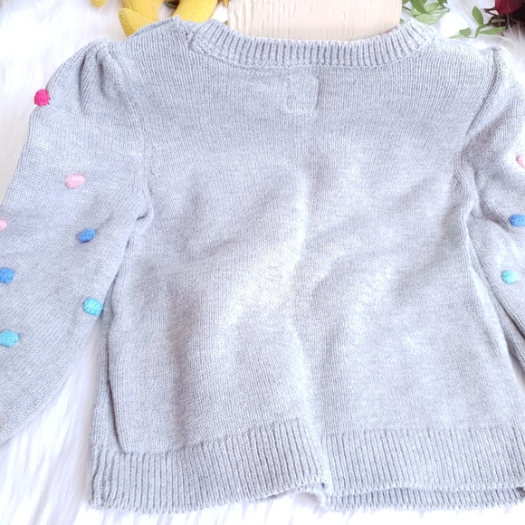 🥳HP🥳 GAP Baby Girl Pompom Knitted Sweater 18-24M - Picture 6 of 8